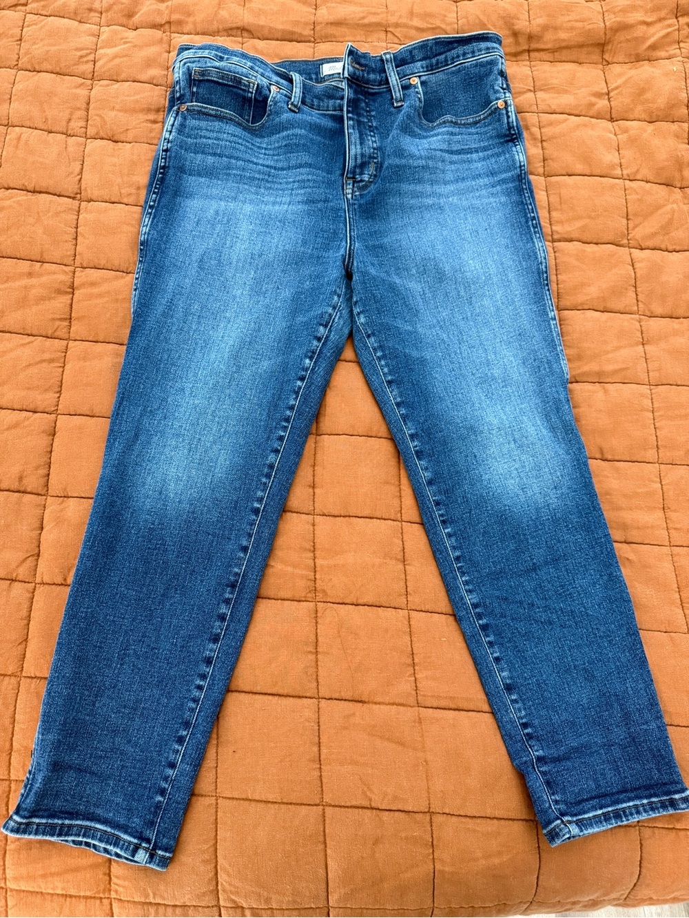 Madewell petite stovepipe denim jeans